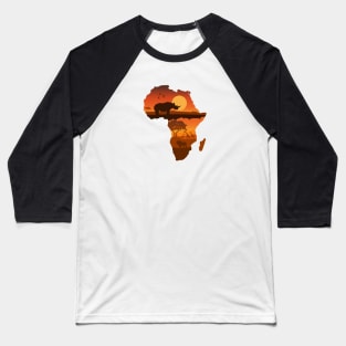 Africa Map Baseball T-Shirt